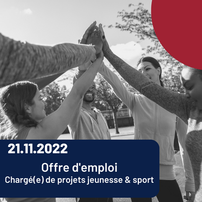 Lire la suite à propos de l’article Offre d’emploi – Chargé(e) de projets jeunesse & sport