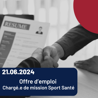 Lire la suite à propos de l’article Offre d’emploi – Chargé.e de Mission Sport Santé